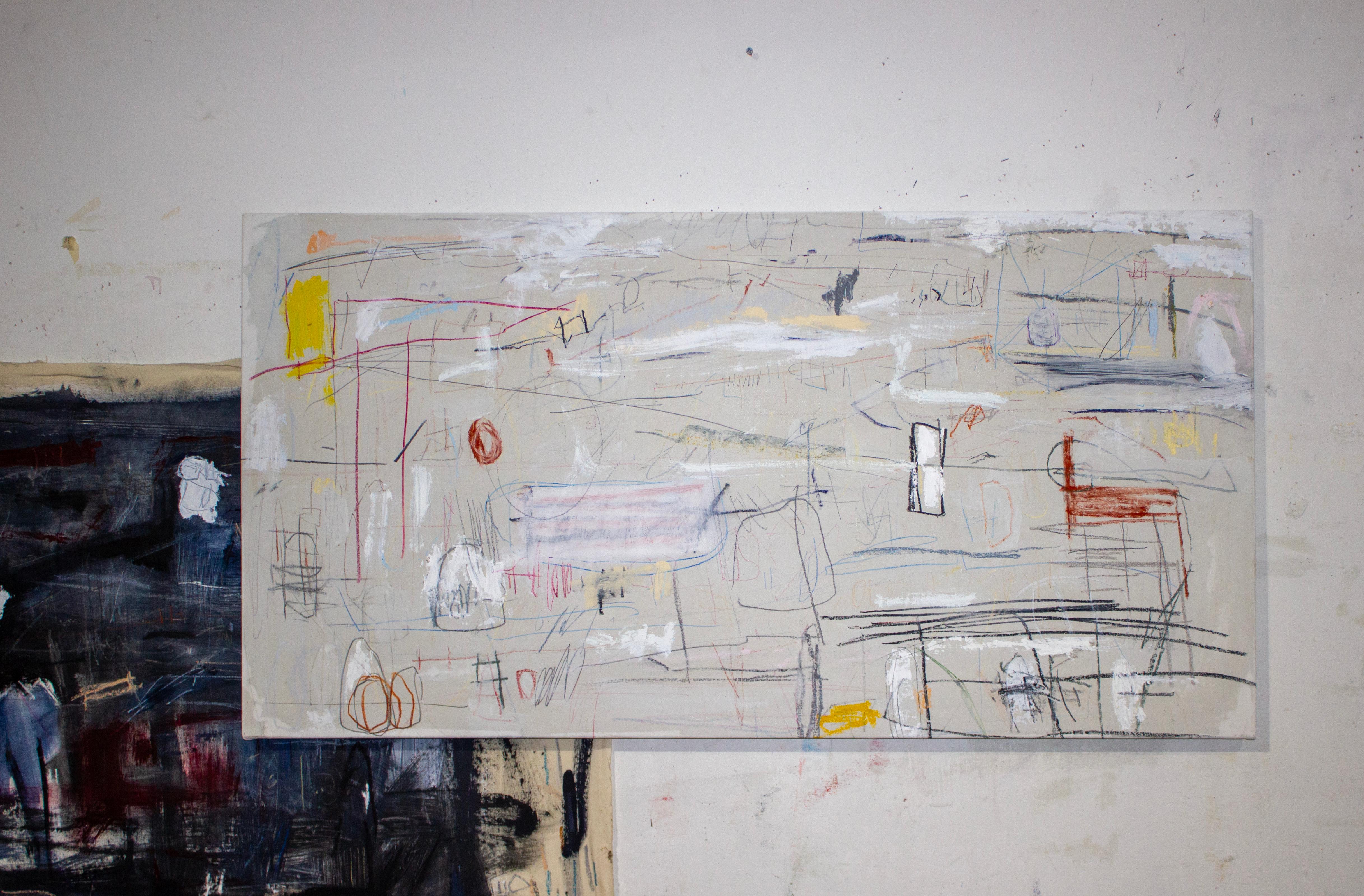 L'intersection entre ce qui est, ce était, ce qui devait être et ce qui peut très bien être - Abstrait Mixed Media Art par Brian Jerome