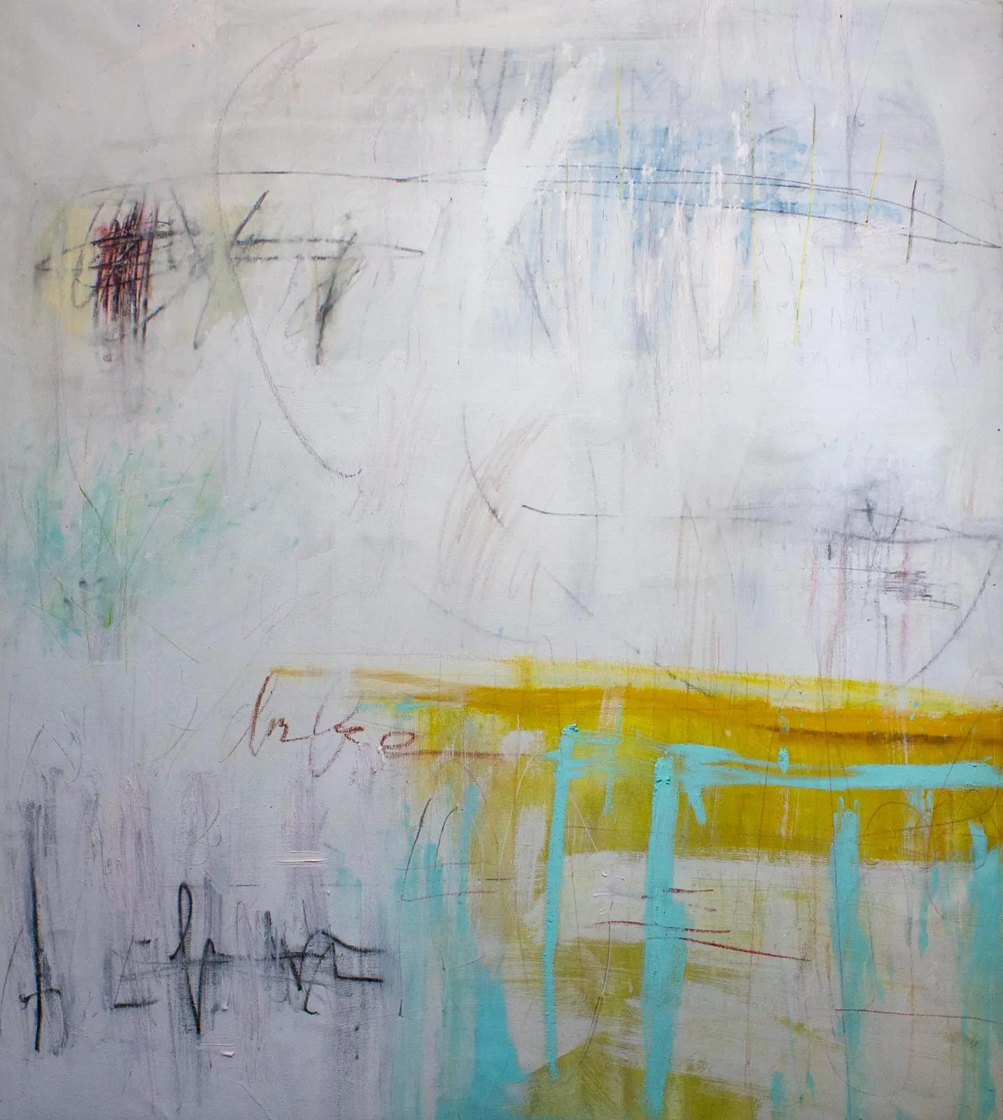 Abstract Painting di Brian Jerome - Abbiamo aspettato mentre si avvicinava, sussurrando