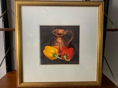 Brian Keany Scottish Artist "Peppers" Still-Life Watercolor