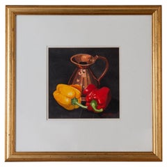 Used Brian Keany Scottish Artist "Peppers" Still-Life Watercolor