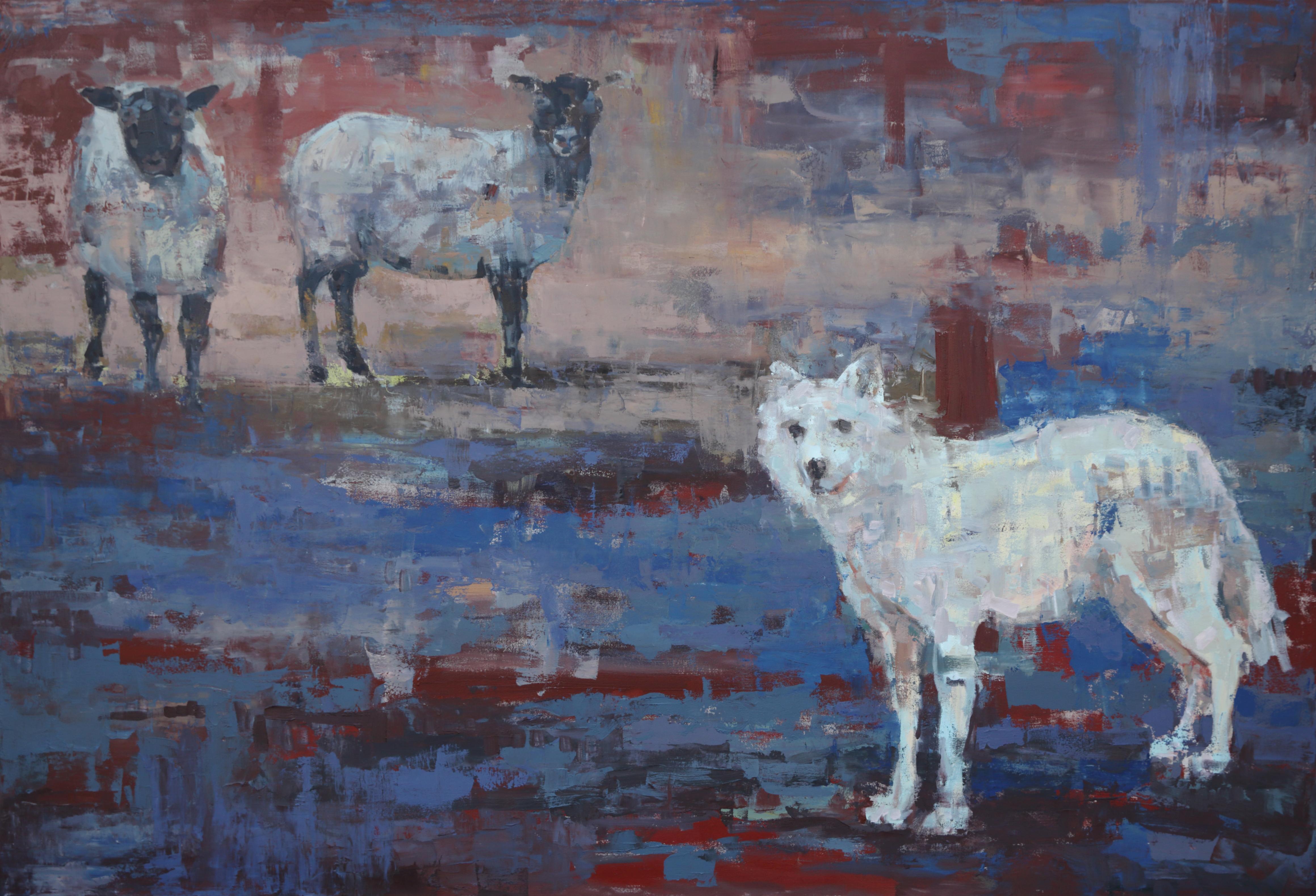 "All Sales are Final" (2025) Nature morte animalière, peinture à l'huile et à la cire sur coton