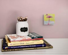 "All the Wild Ones Act 4" - Oil on Panel Contemporary Flamingo Painting