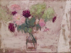 At Last - Contemporary Floral Still Life, Vase with Flowers Painting