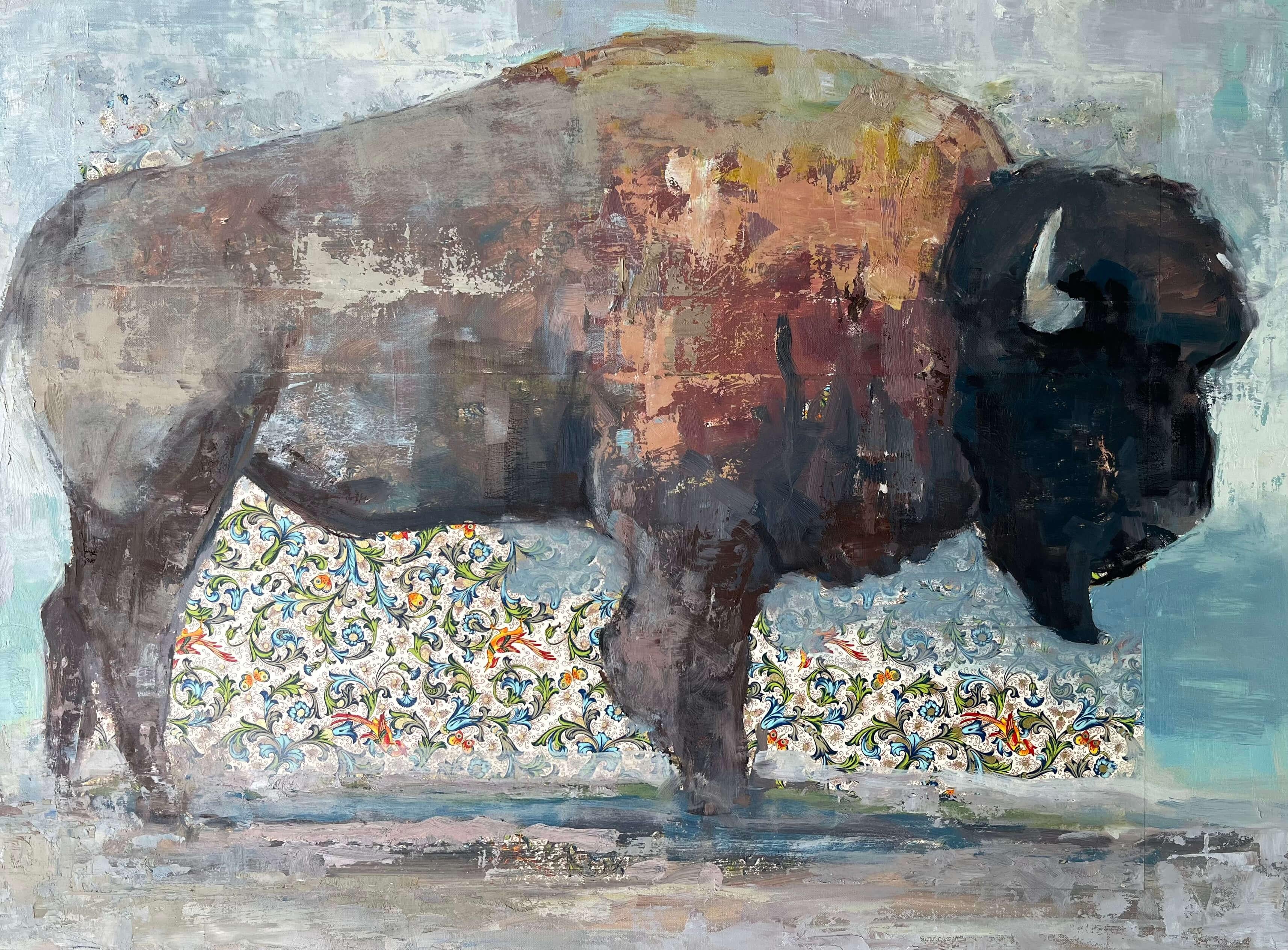 "Letter Never Sent" (2024) Original Oil painting with Buffalo