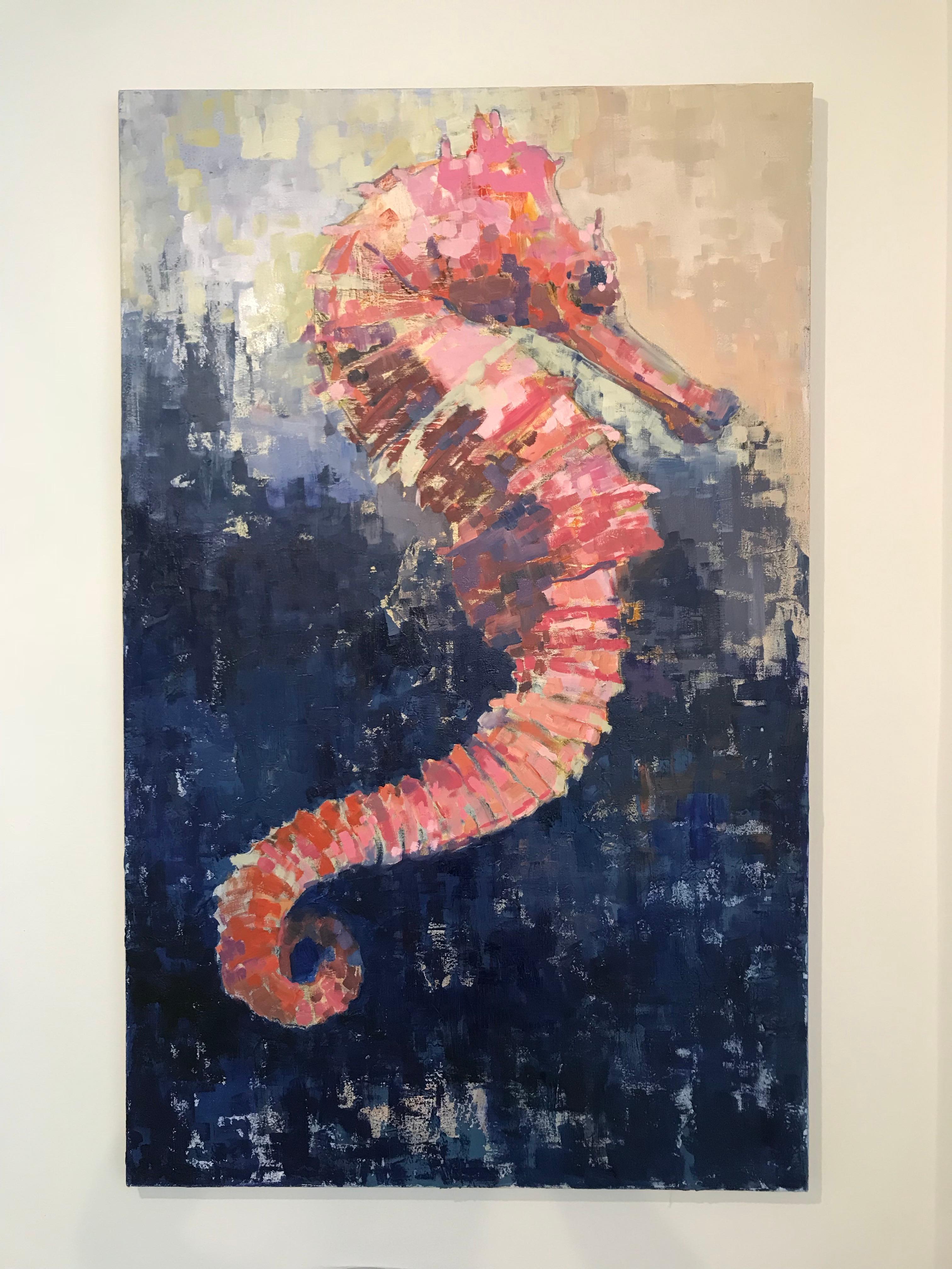 Sea Saw - Purple Animal Painting by Brian Keith Stephens