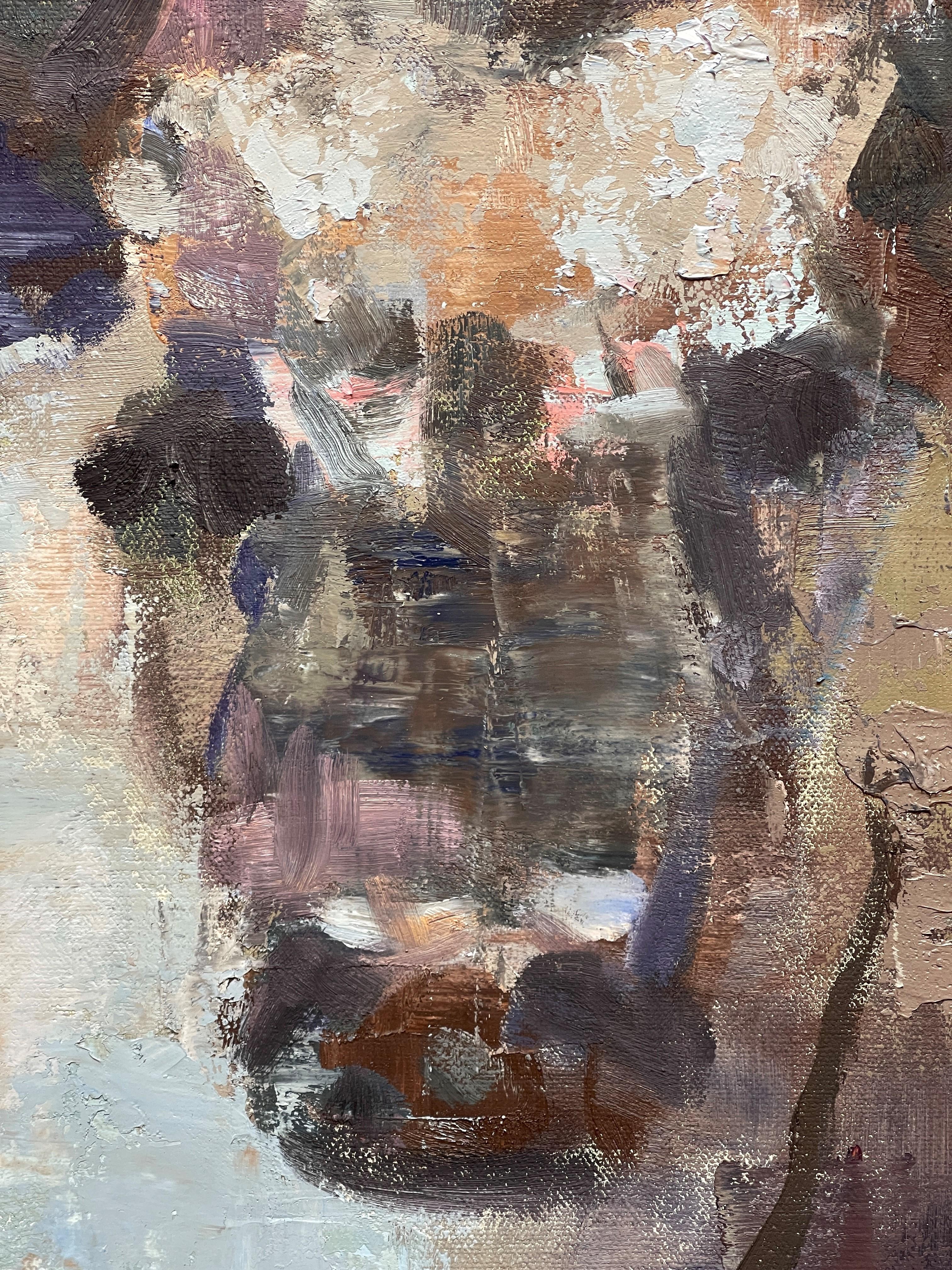 „Slow Speed“ Original Stiergemälde von Brian Keith Stephens, Texturierte Kunst im Angebot 4