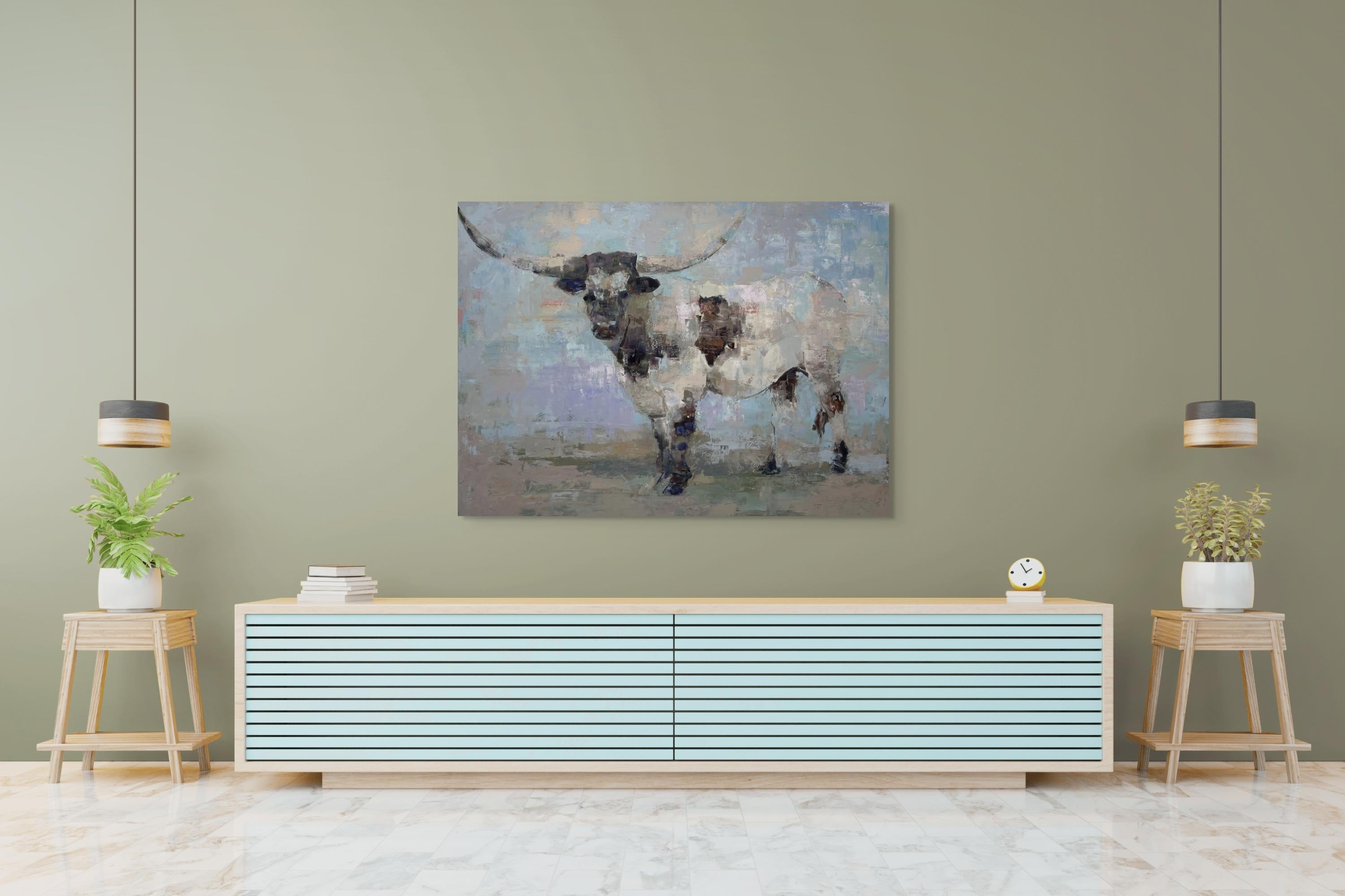 „Slow Speed“ Original Stiergemälde von Brian Keith Stephens, Texturierte Kunst im Angebot 7