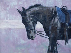 "Subtle Glory" (2025) Original Oil painting with Black Horse