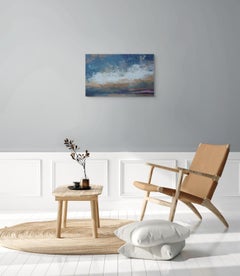 "Quando è l'ora felice" (2024) Paesaggio espressionista, pittura a olio e cera