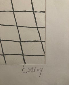 Large Lithograph Still Life "Table Talk" Asparagus and Blueberries on Tablecloth