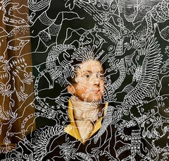 Mixed Media Großes Pop-Art-Gemälde Zeichnung Brian Kenny NYC Street Art 2015