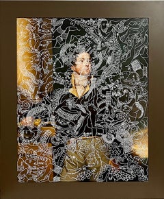 Mixed Media Large Pop Art Painting Drawing Brian Kenny NYC Street Art 2015