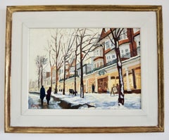 The Pantiles with Snow, Painting, Oil on Canvas