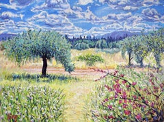 View from the Terrace, Sardinia, Painting, Oil on Canvas