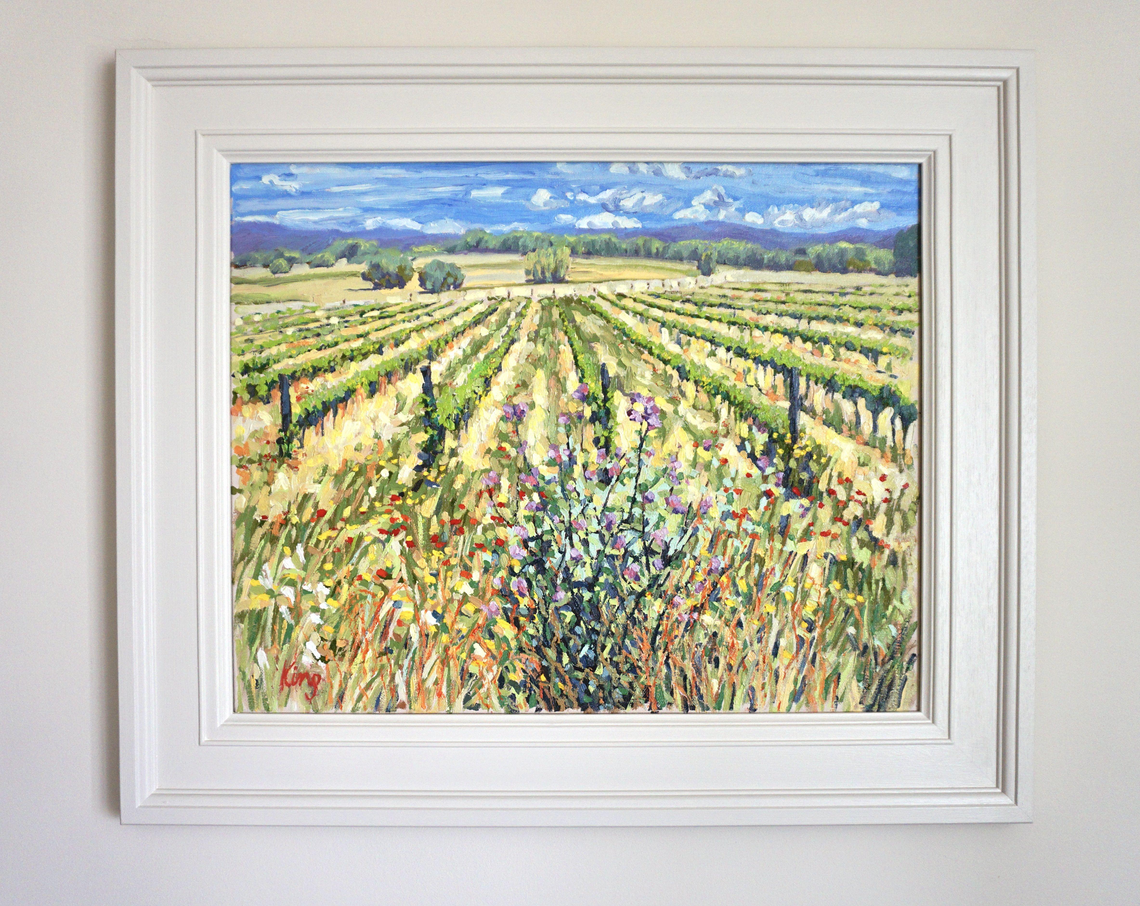 Vineyard in Sardinien, Gemälde, Öl auf Leinwand (Sonstige Kunststile), Painting, von Brian King