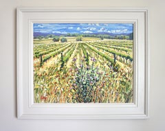 Vineyard in Sardinia, Painting, Oil on Canvas