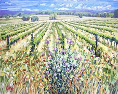 Vineyard in Sardinia, Painting, Oil on Canvas