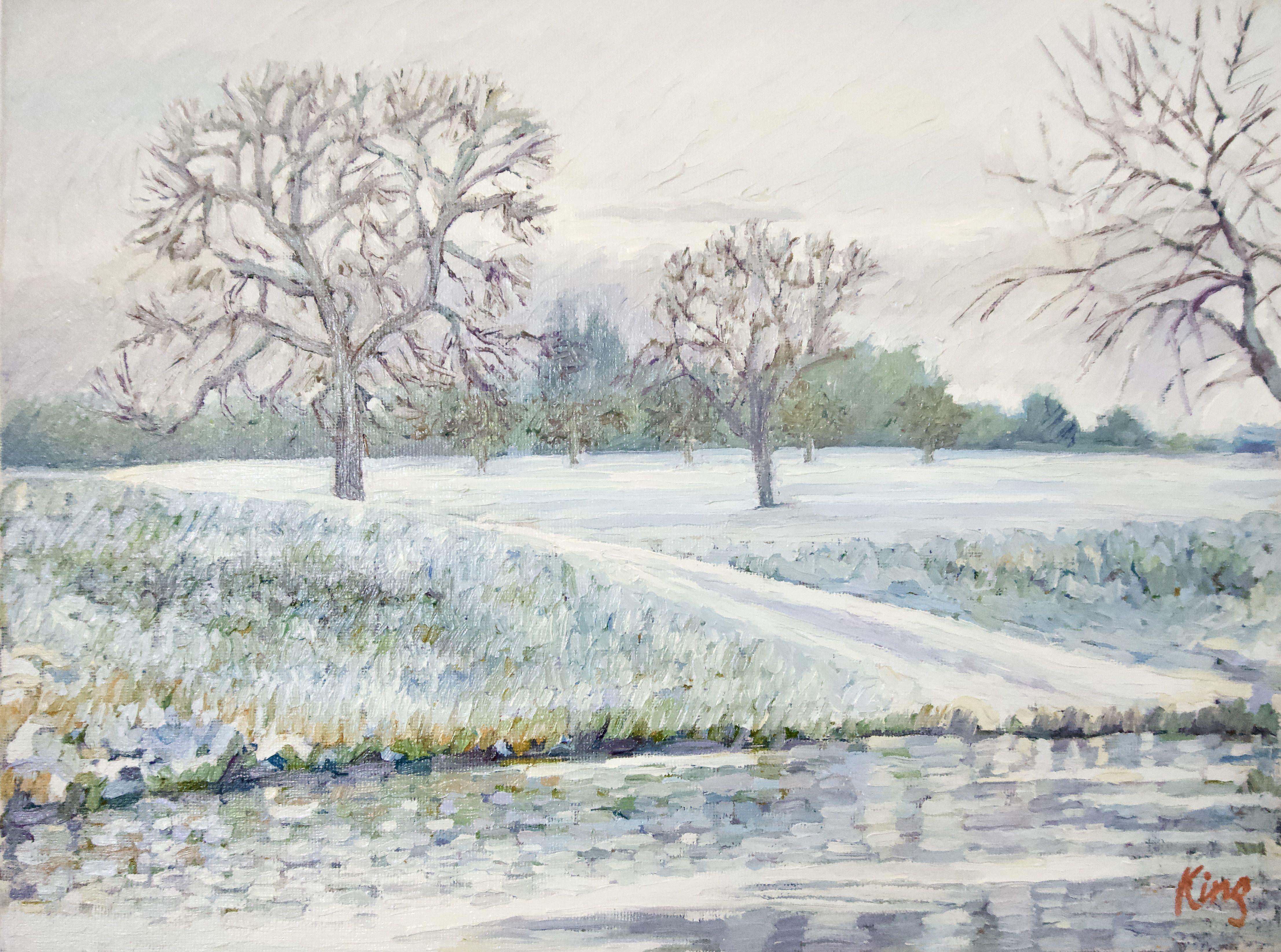 Peinture « Winter in Kent », huile sur toile