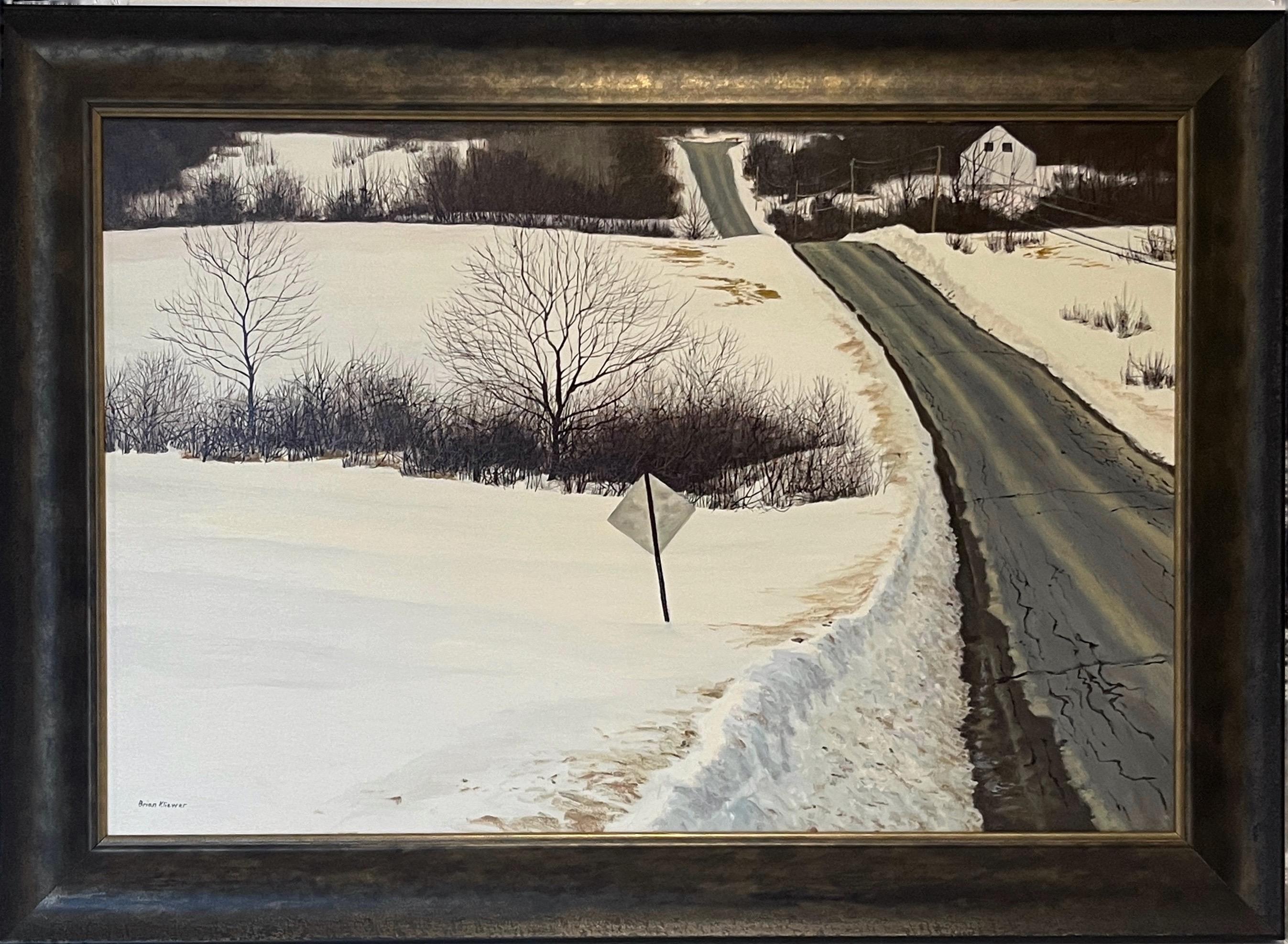 Landscape Painting Brian Kliewer - Road en hiver
