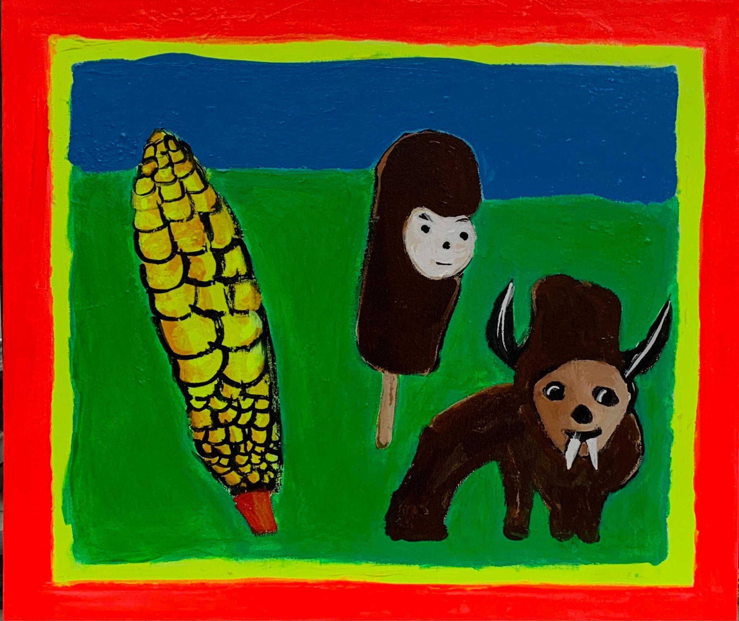 Braun und Gelb 2
2022
Acryl auf Leinwand
24 x 26,5 Zoll

Brian Leos produktives Schaffen ist irgendwo zwischen Grunge-Surrealismus, Post Painterly Pop und der New York School angesiedelt. Seine unmittelbare figurative Zeichnung hat einen