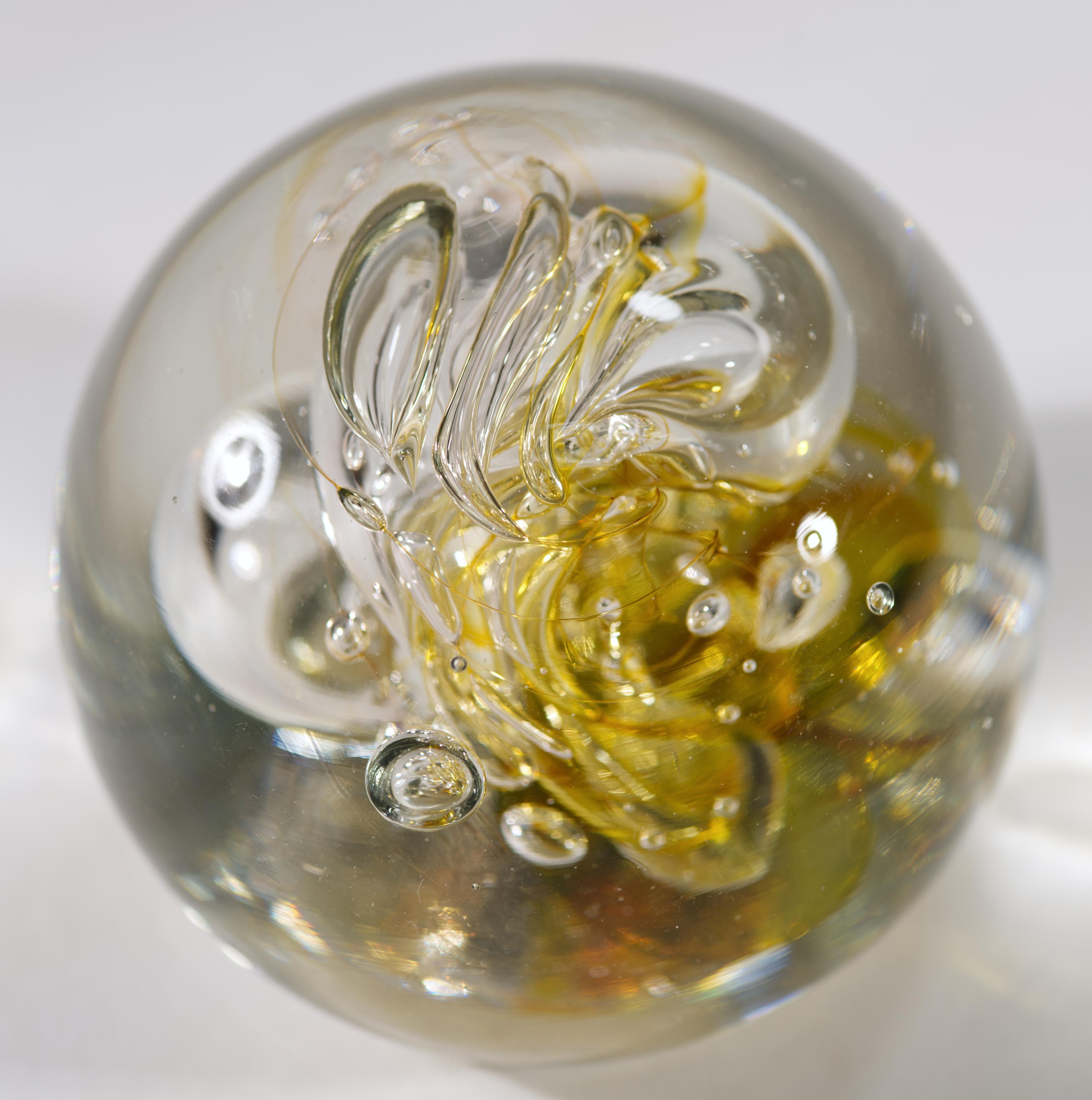 Fait main Presse-papiers Brian Lonsway, Toledo OH, American Art Studio Glass, 1980 en vente