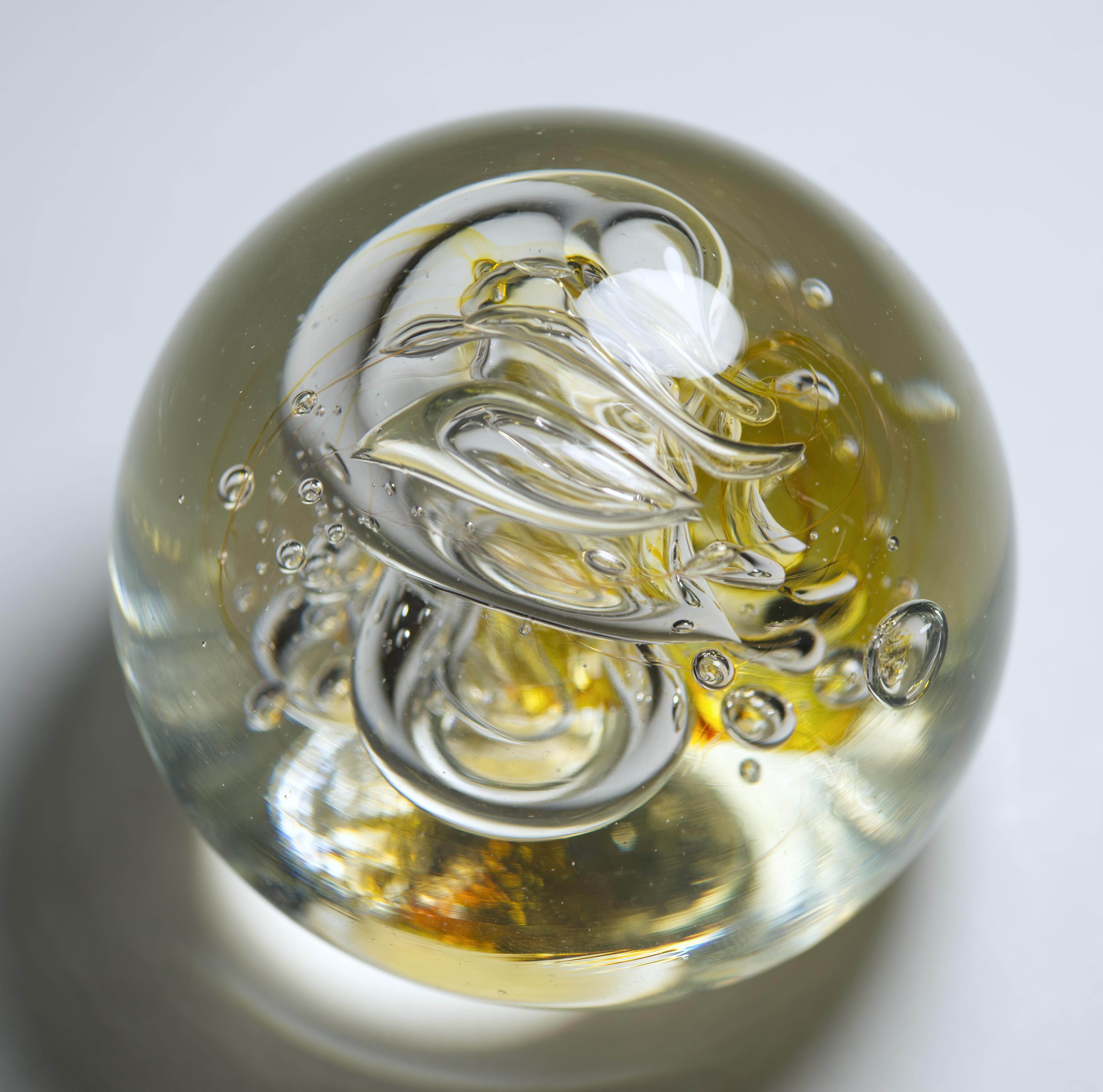 Verre Presse-papiers Brian Lonsway, Toledo OH, American Art Studio Glass, 1980 en vente