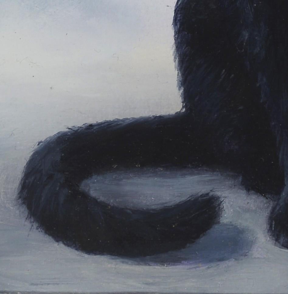 „Schwarze Katze“ (2024) von Brian Mashburn, Original-Ölgemälde auf Holz 5