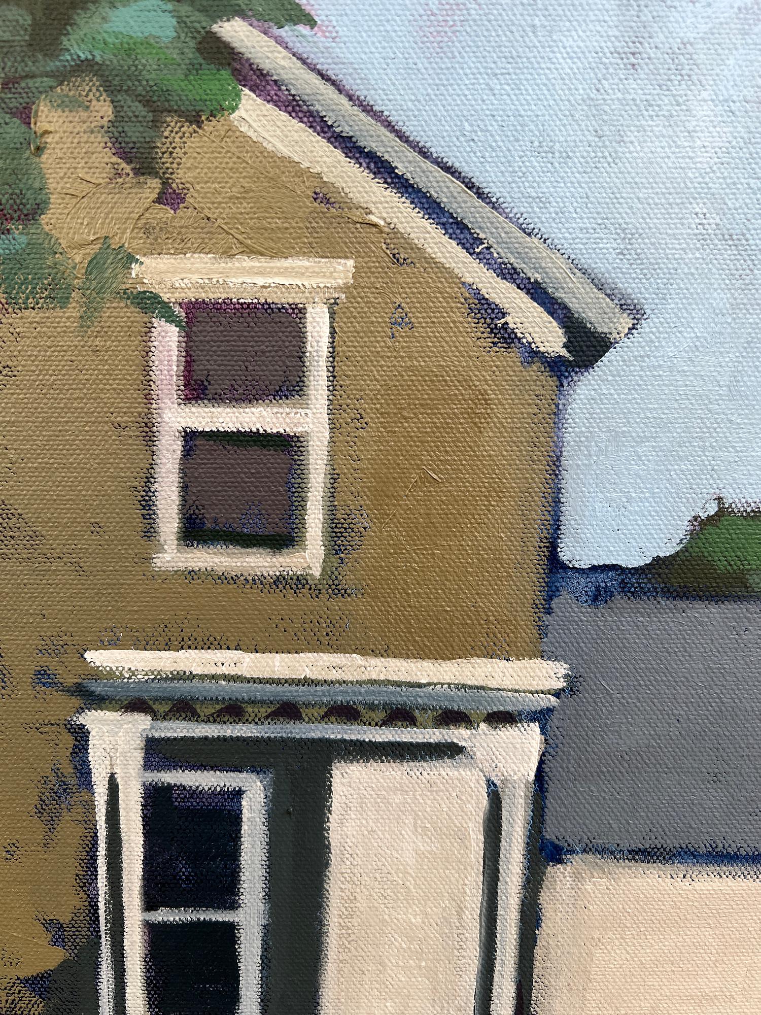 Arriving Home, Ölgemälde (Grau), Interior Painting, von Brian McCarty