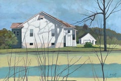 Country White House, Oil Painting