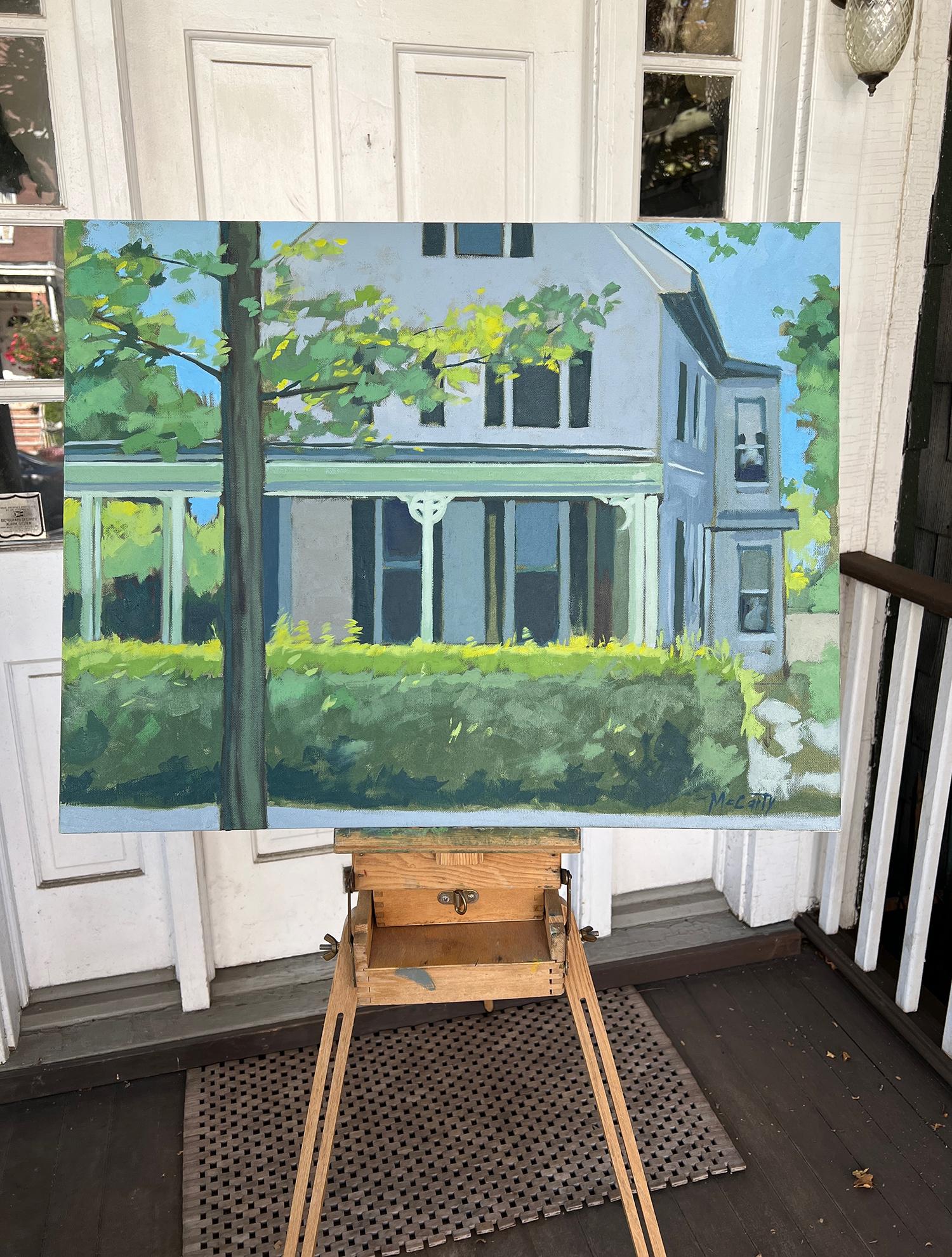 Cercado del porche delantero, Pintura al óleo - Painting Contemporáneo de Brian McCarty