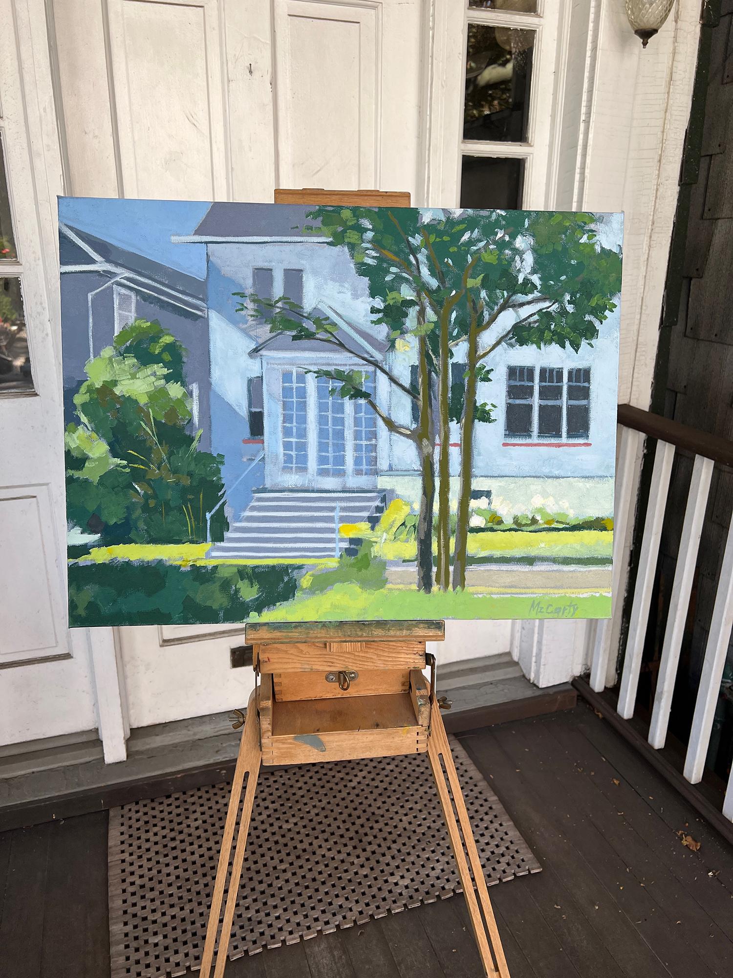 Casa al otro lado de la calle, Pintura al óleo - Painting Contemporáneo de Brian McCarty