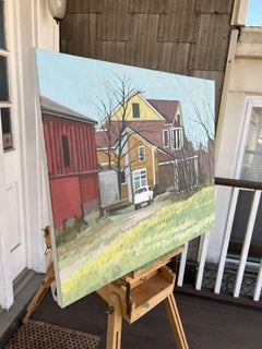 House and Barn, Oil Painting