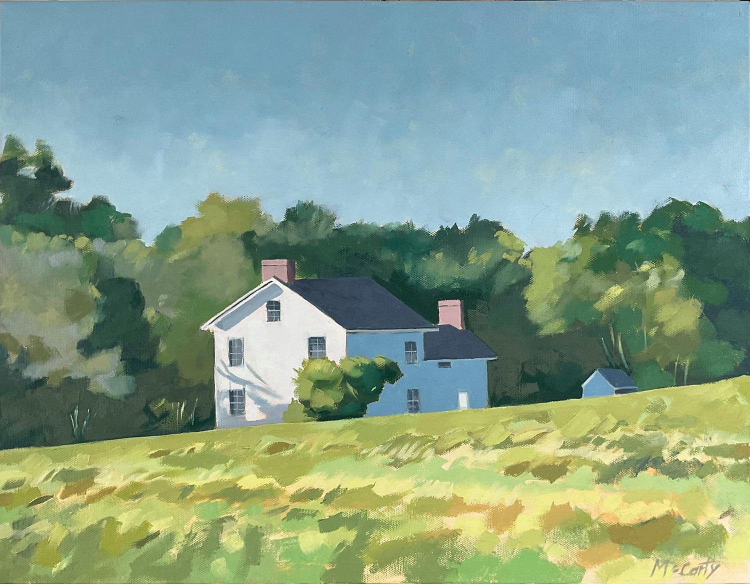Brian McCarty Interior Painting - House in Field, Oil Painting