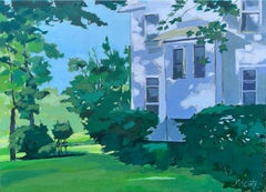 House with Backyard, Oil Painting