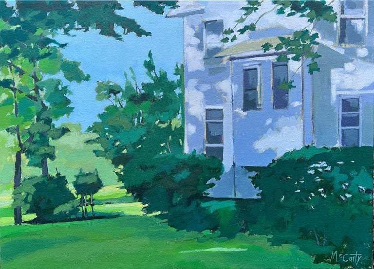 Brian McCarty House with Backyard, Oil Painting For Sale at 1stDibs