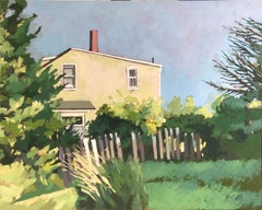 House with Gate, Oil Painting