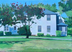 House with Yard, Oil Painting