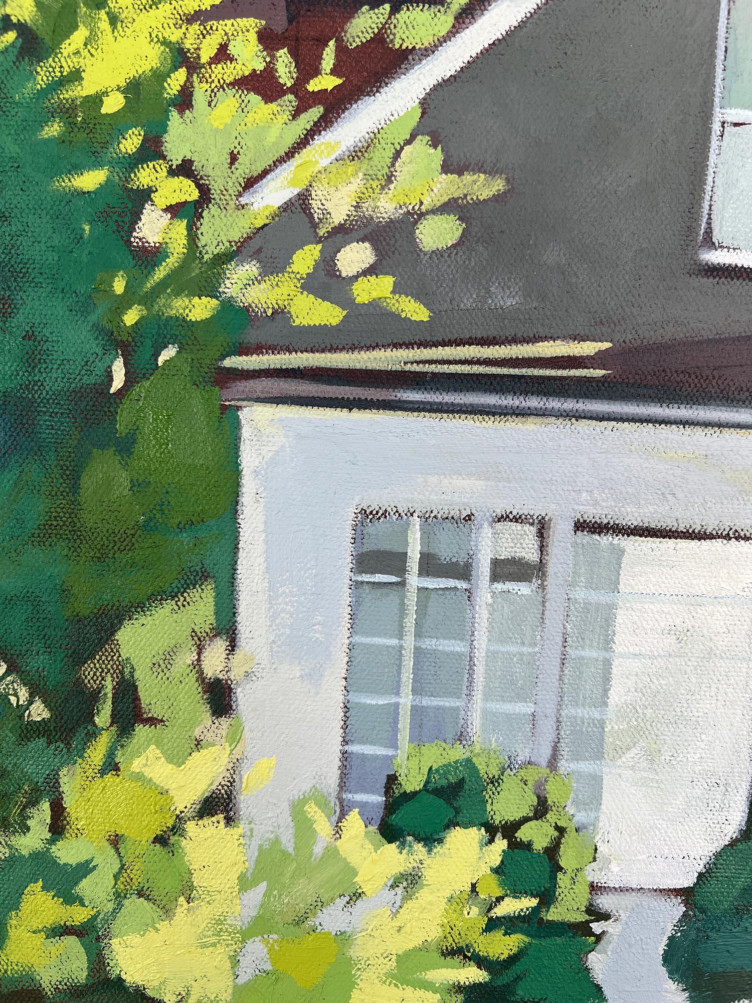 Un après-midi, peinture à l'huile - Gris Interior Painting par Brian McCarty