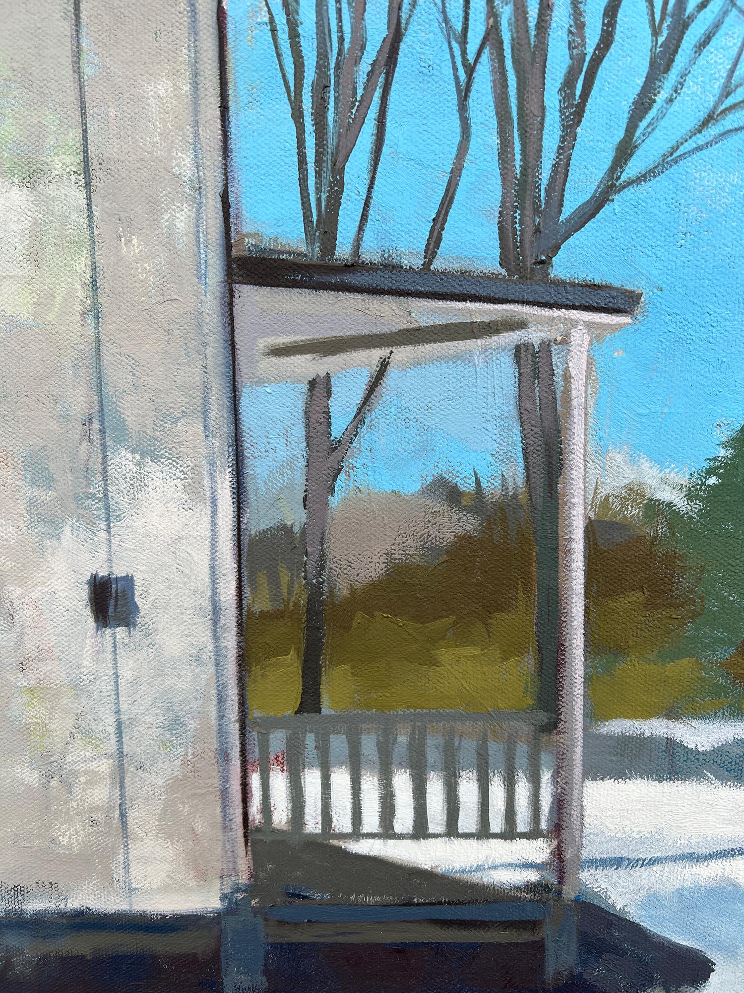 <p>Kommentare des KünstlersAn einem kalten Wintertag liegt Schnee in einer Kleinstadt.<br> Zwischen den kahlen Bäumen steht ein zweistöckiges Haus, das sich in der sanften Wärme der Sonne sonnt. Die Komposition bietet eine Atmosphäre, in der man die