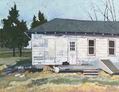 Le troupeau blanc, peinture à l'huile