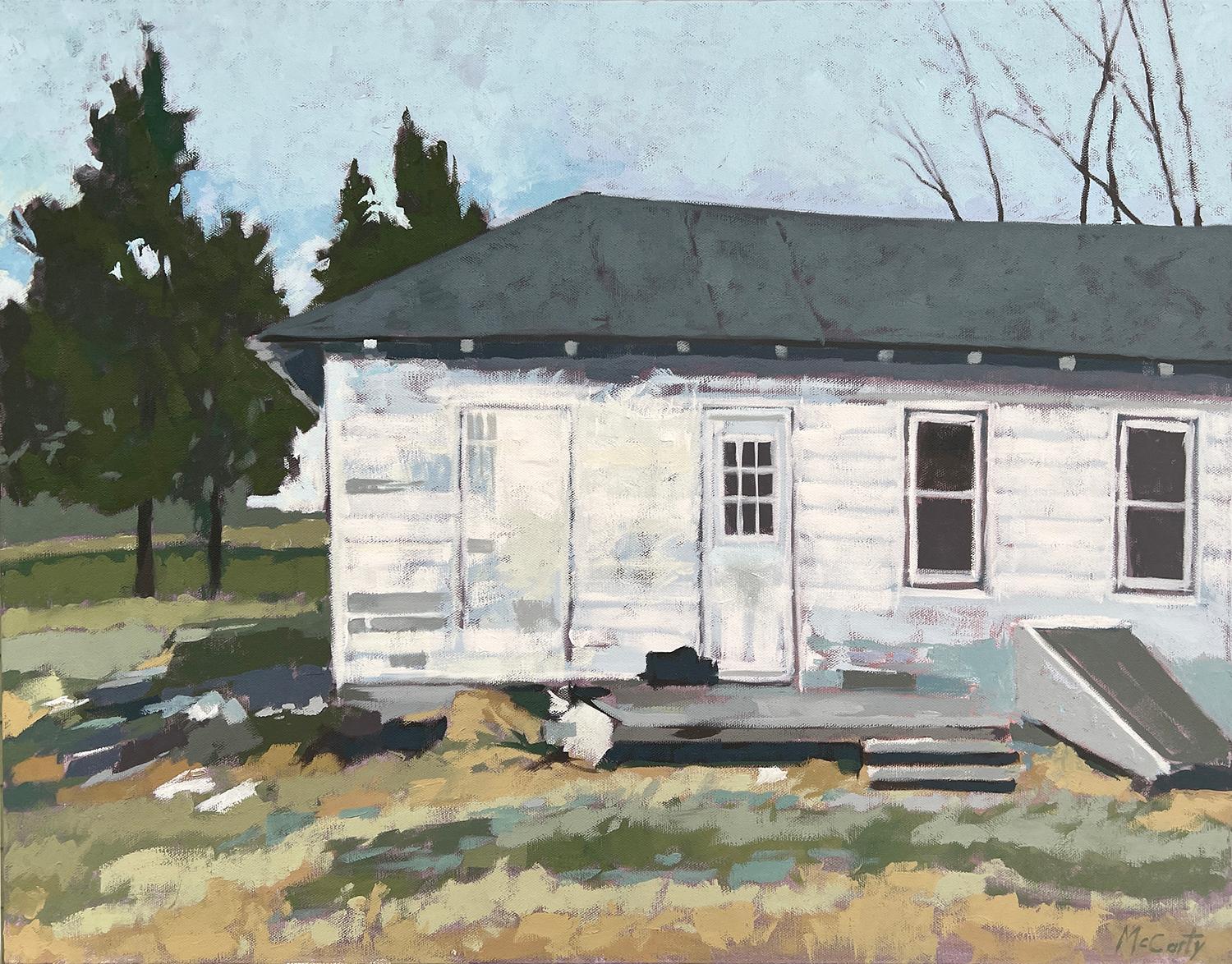 White Shed, Oil Painting