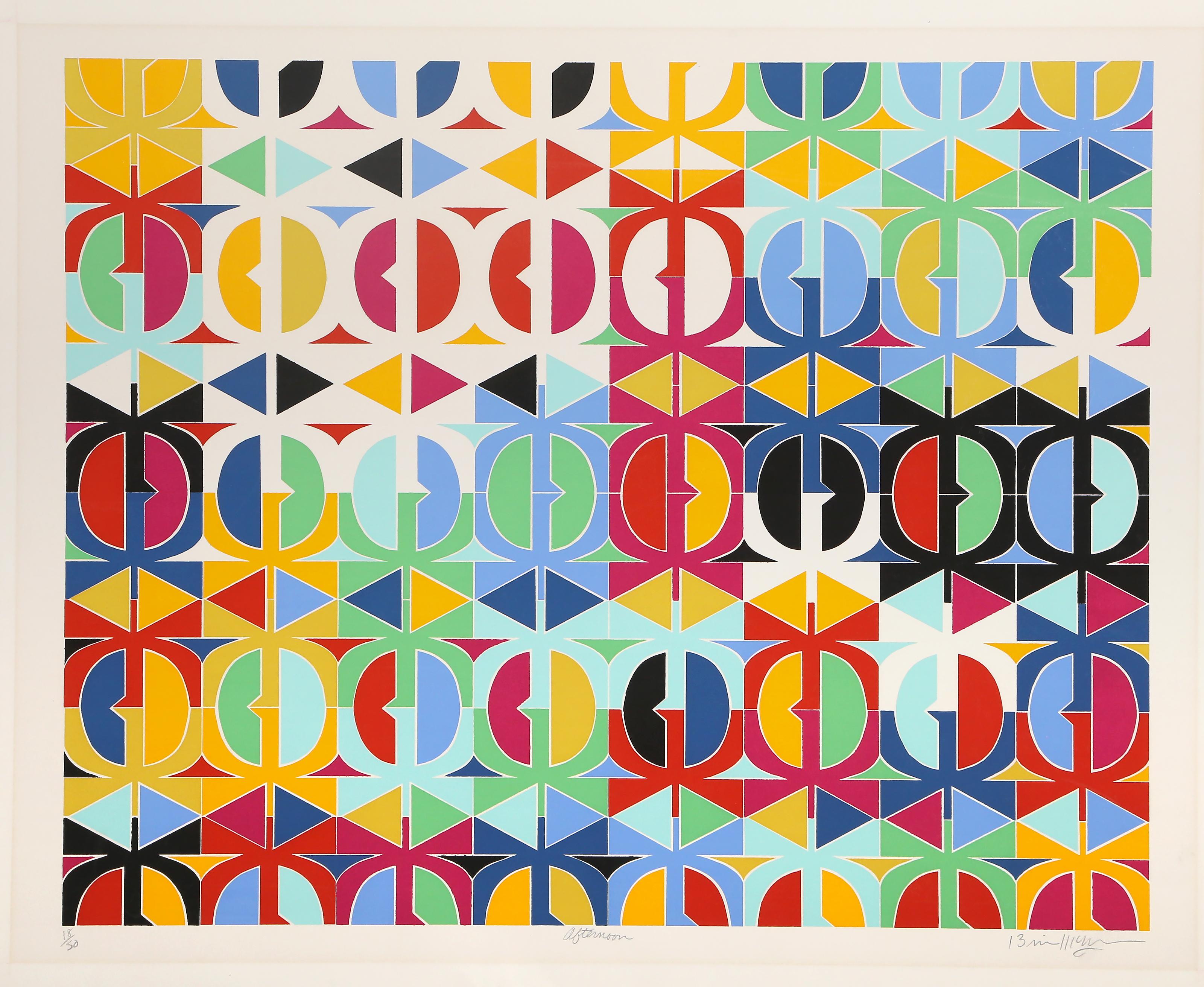 Afternoon, Abstract Geometric Screenprint by Brian McKinney For Sale 1