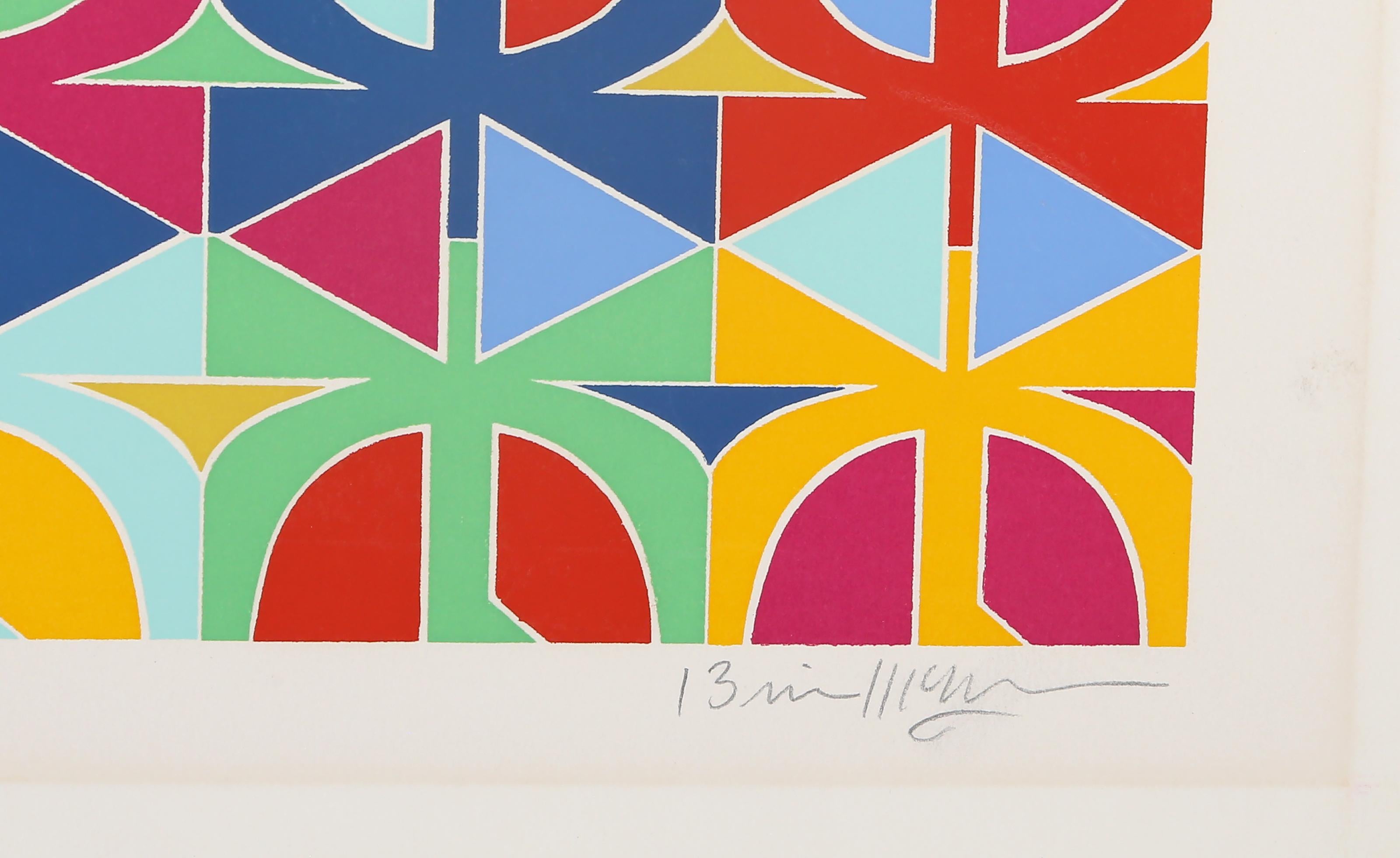 Afternoon, Abstract Geometric Screenprint by Brian McKinney For Sale 3