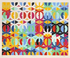 Afternoon, Abstrakter geometrischer Siebdruck von Brian McKinney