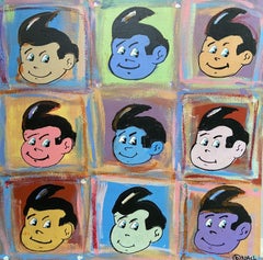 9 Niños Grandes, Pintura, Acrílico sobre lienzo