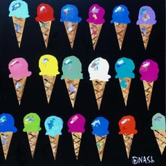 Un montón de cucharadas individuales, Pintura, Acrílico sobre lienzo