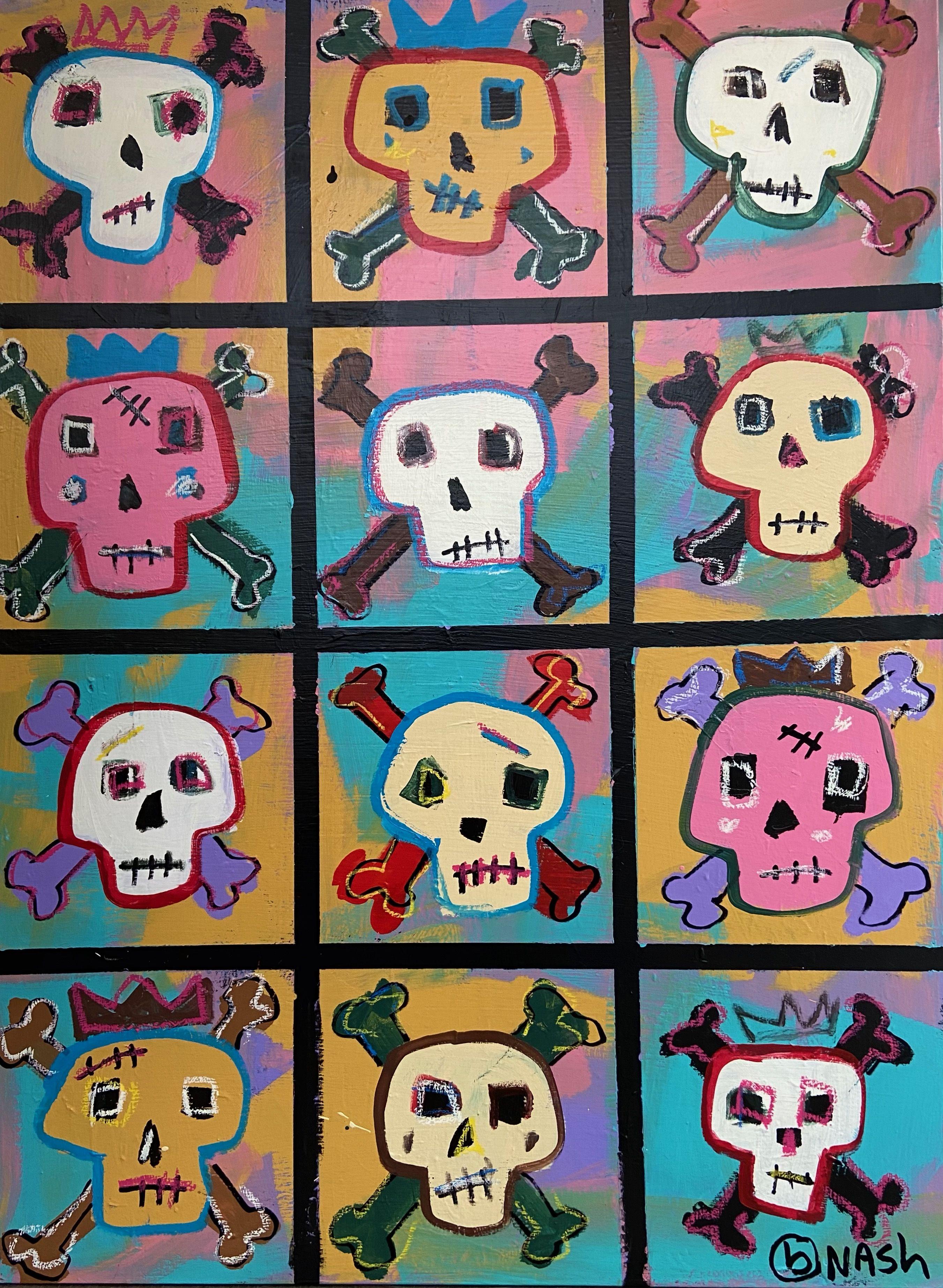 Una docena de malas decisiones, Pintura, Acrílico sobre lienzo - Painting de Brian Nash