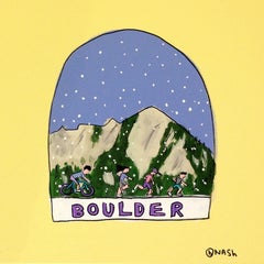Boulder Snow Globe, Painting, Acrylic on Canvas