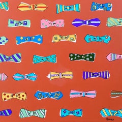 Schleife Krawatten, Acrylfarbe auf Leinwand