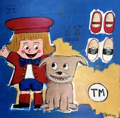 Buster Brown and Tige, Painting, Acrylic on Canvas